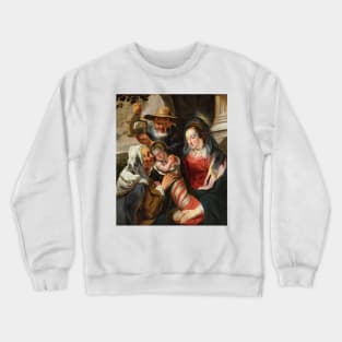 Holy Family with St. Anne by Jacob Jordaens Crewneck Sweatshirt